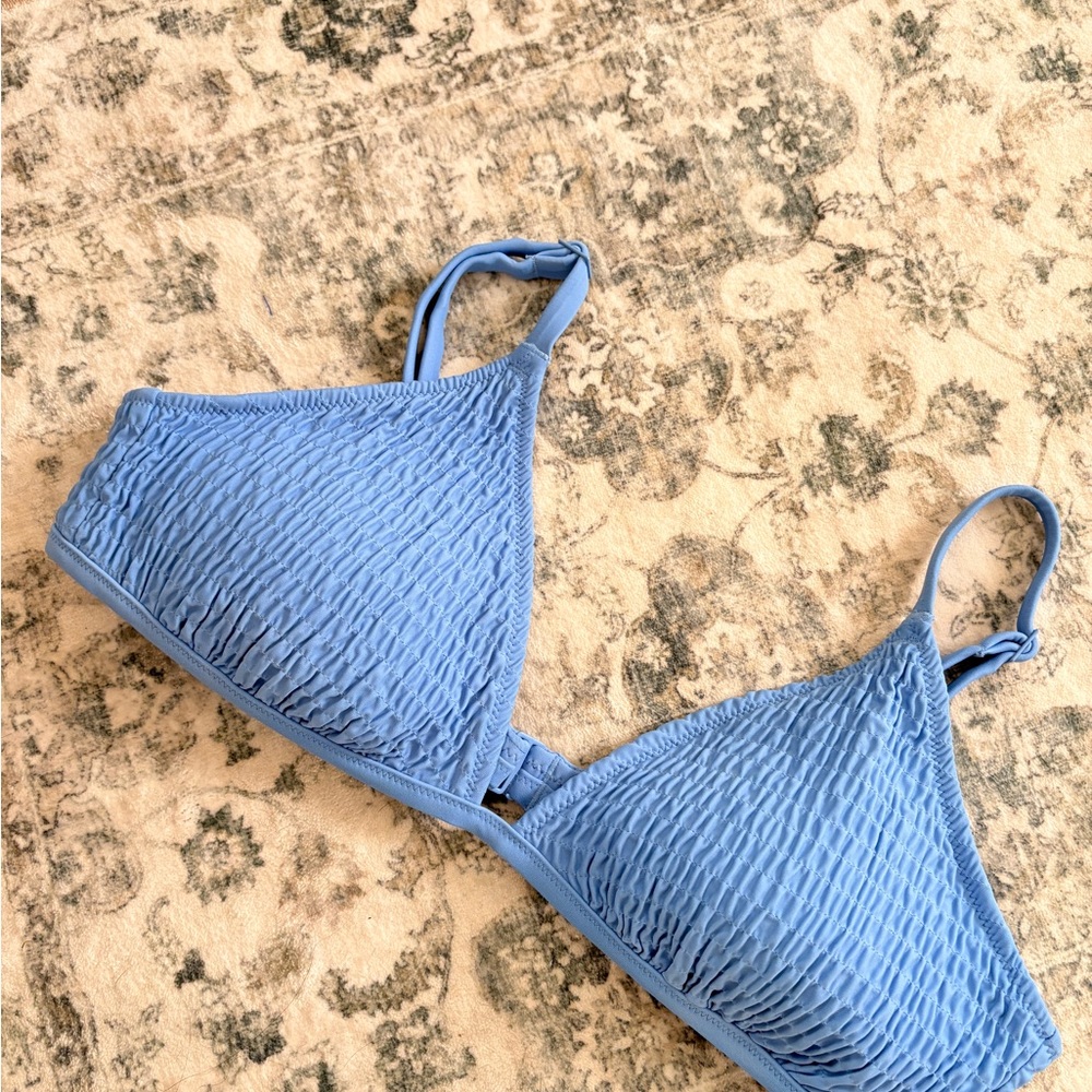 Aerie Light Blue Textured Bralette